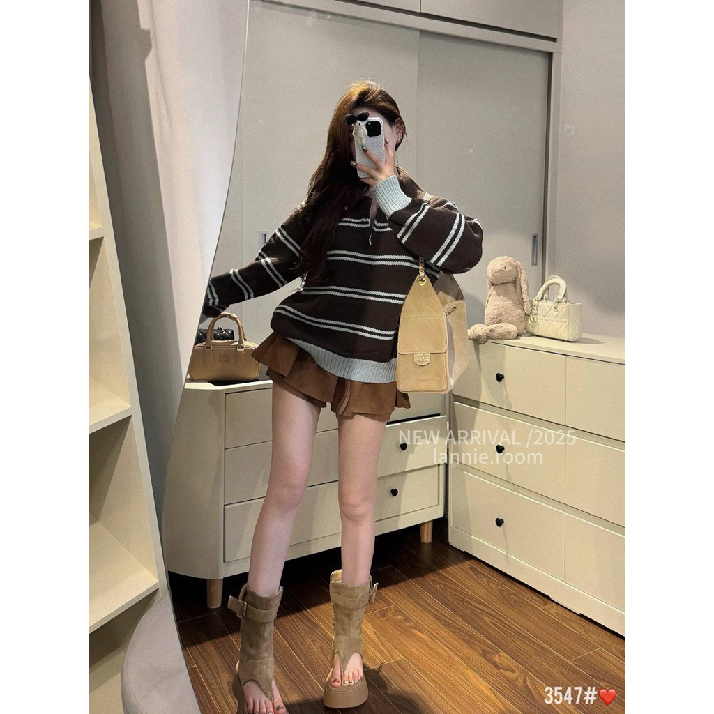 3547#: Len polo kẻ F18 Studio