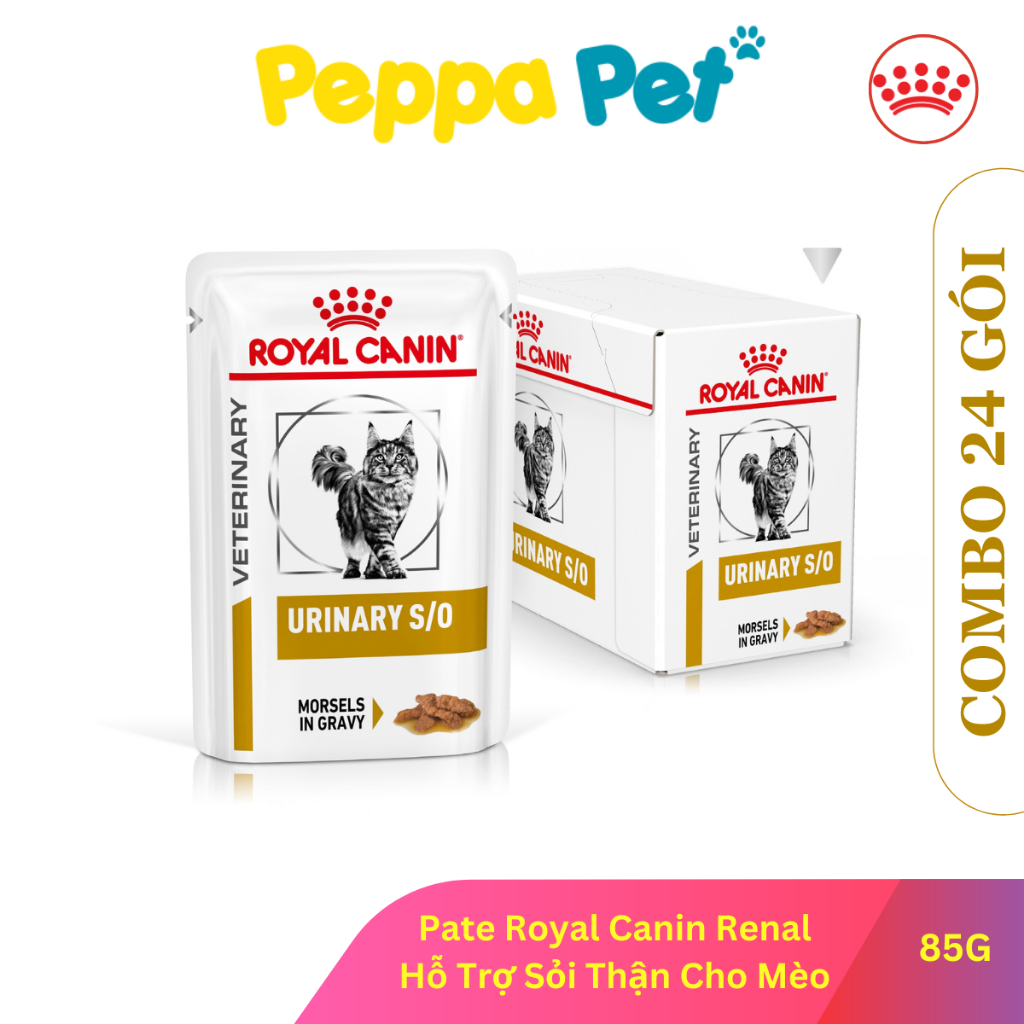 [COMBO 24 GÓI] Pate Cho Mèo - Pate Royal Canin Urinary S/O Hỗ Trợ Sức Khỏe Thận Cho Mèo