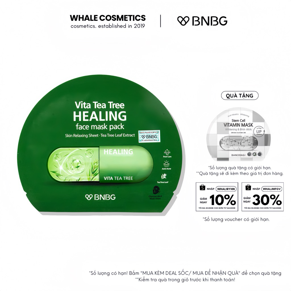 Mặt Nạ BNBG Tràm Trà Vita Tea Tree Healing Face Mask Pack 30ml