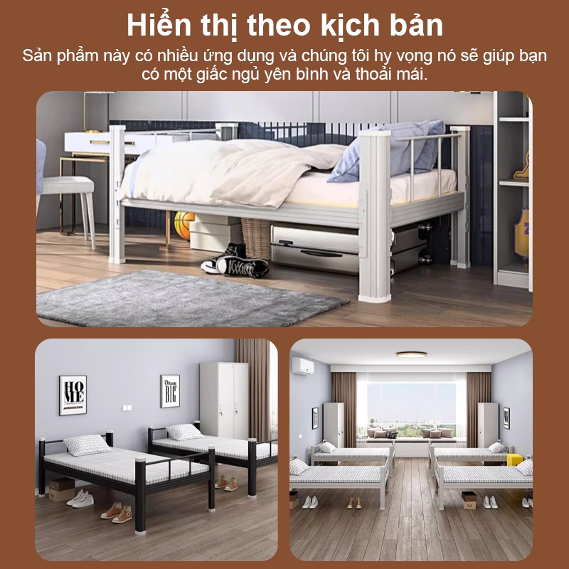 𝑯𝑬𝑰𝑵𝑶✨Giường sắt một tầng cho sinh viên ký túc xá bệnh viện giường sắt dày có thể cất giữ đồ đạc | BigBuy360 - bigbuy360.vn