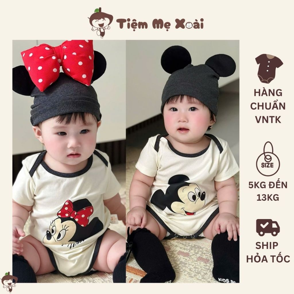 BODYSUIT MICKEY - MINNIE KÈM NÓN