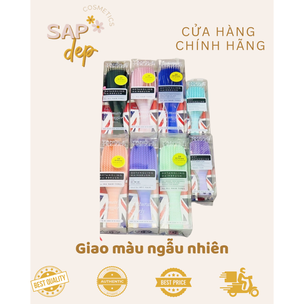 ]LINK MỚI- ĐỌC KĨ MÔ TẢ]Lược Chải Tóc T@ngle Teezer Lược gỡ rối Tangle Teezer chải tóc êm mượt, giảm