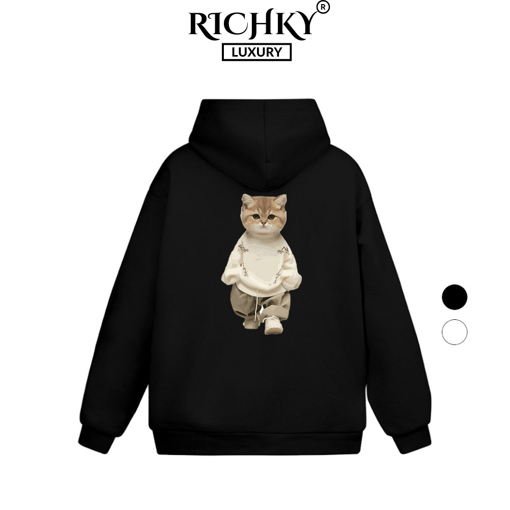 Áo Hoodie Richky Luxury Premium Nỉ Bi A Lửa 8Ball Flames