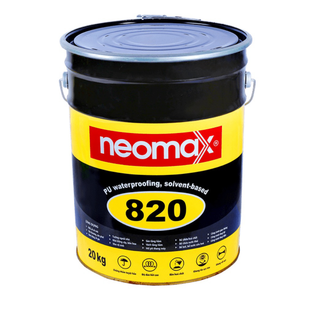 NEOMAX 820 CHỒNG THẤM GỐC PU 1 THÀNH PHẦN LỘ THIÊN