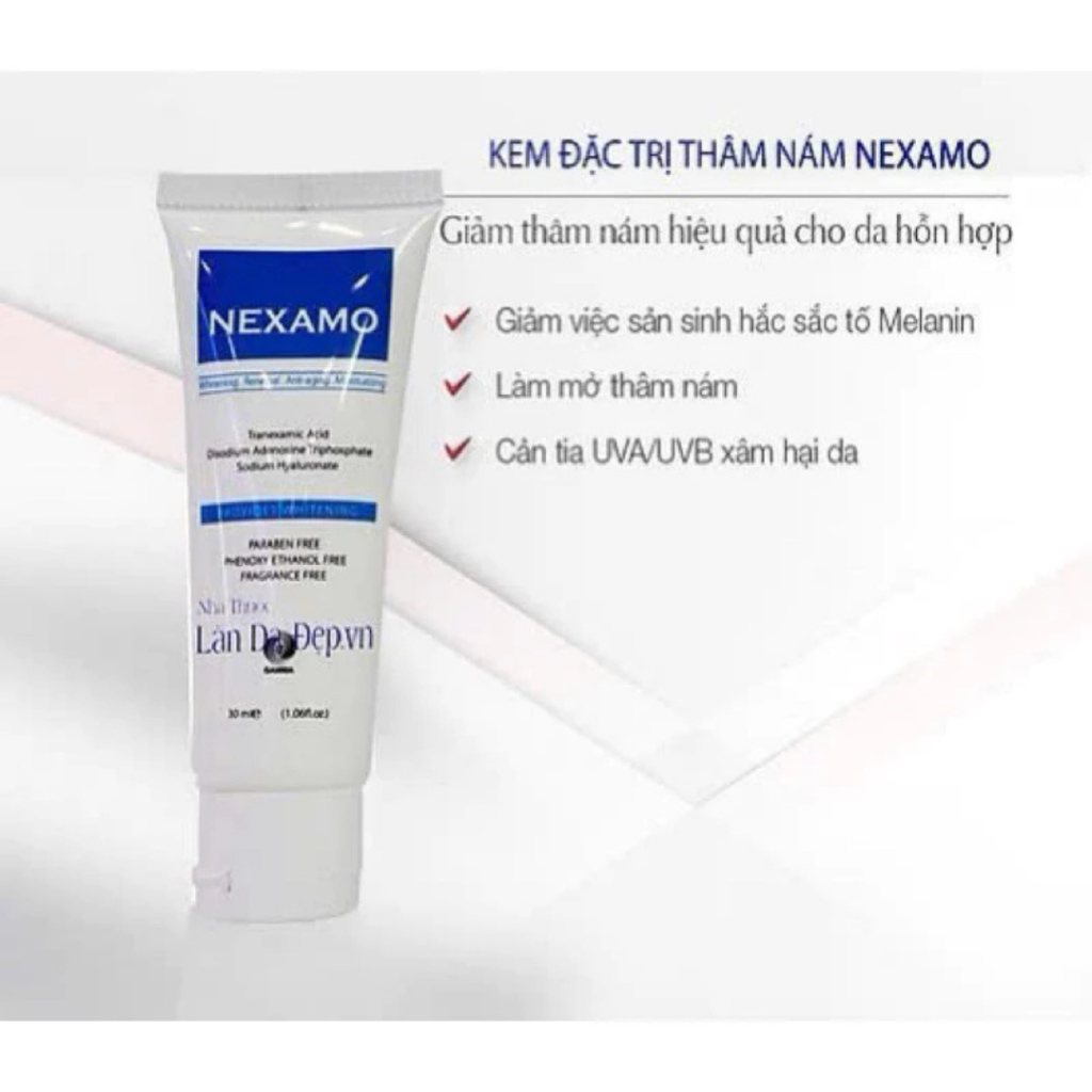 Kem dưỡng trắng da Nexamo Provides Whitening chăm sóc da hỗ trợ dưỡng ẩm làm sáng da 30ml | Bs Da Li