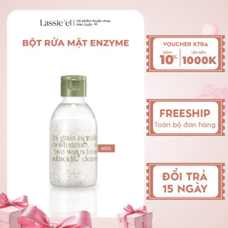  Bột rửa mặt và tẩy tế bào chết hằng ngày enzyme Lassie'el 60g chiết xuất từ thiên nhiên sạch sâu ẩm mịn 