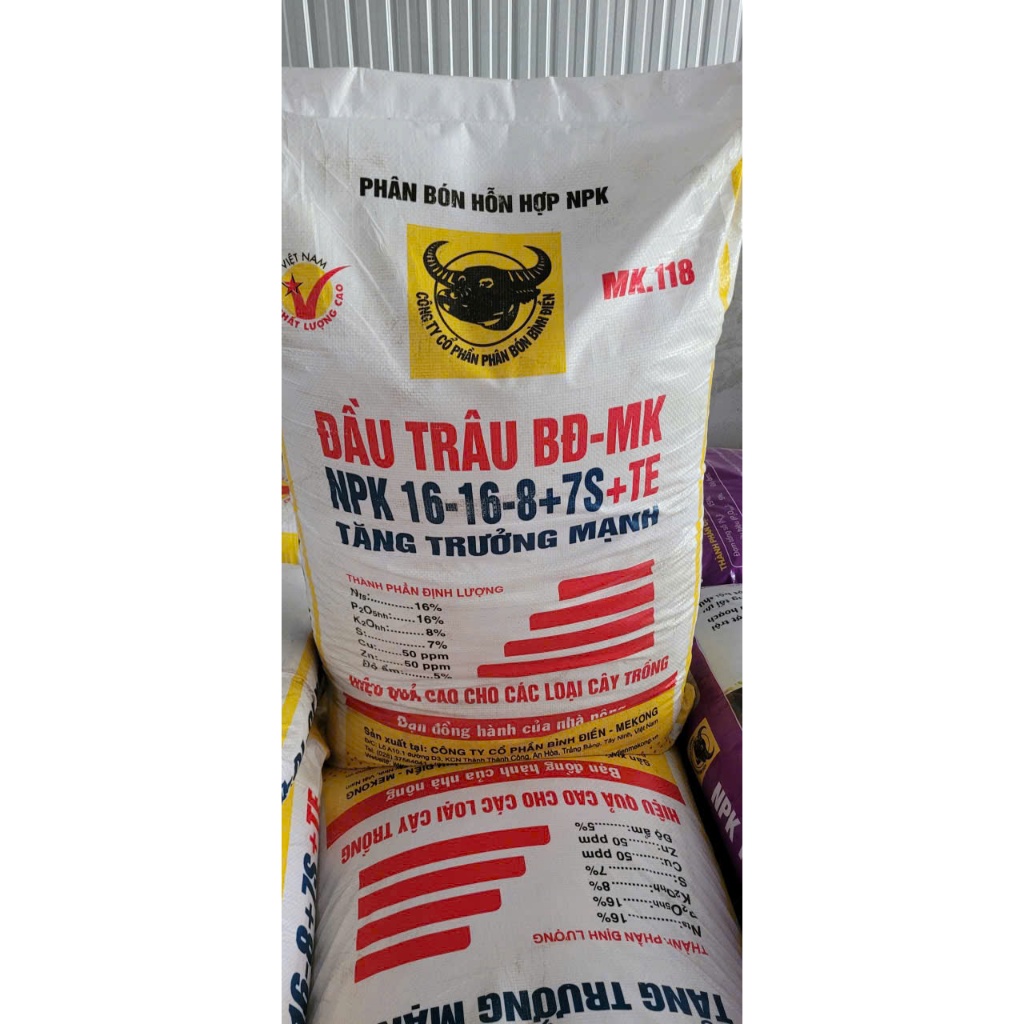 SIÊU TĂNG TRƯỞNG ĐẦU TRÂU NPK 16-16-8 Kích Rễ Khỏe, Đâm Chồi Lá Mạnh, Phục Hồi Cây 1Kg