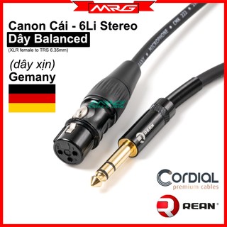  Dây Balanced Canon cái ra 6 Ly Stereo loại tốt dùng cho kết nối tín hiệu âm thanh chuyên nghiệp XLR-Female to TRS 6.35m  