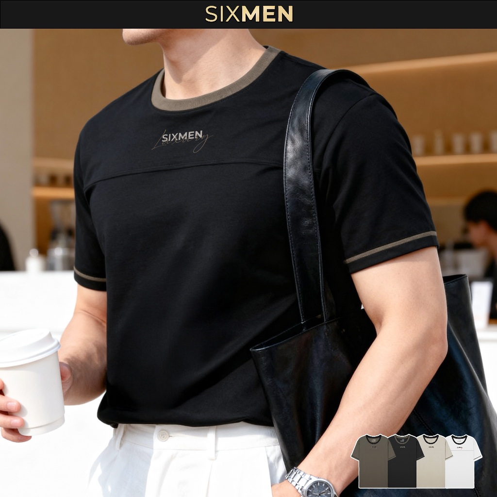 [NEW] Áo Thun Nam Luxury Pilot SIXMEN Vải Cotton Cao Cấp, Co Giãn 4 Chiều, Form Fit Thoáng Mát