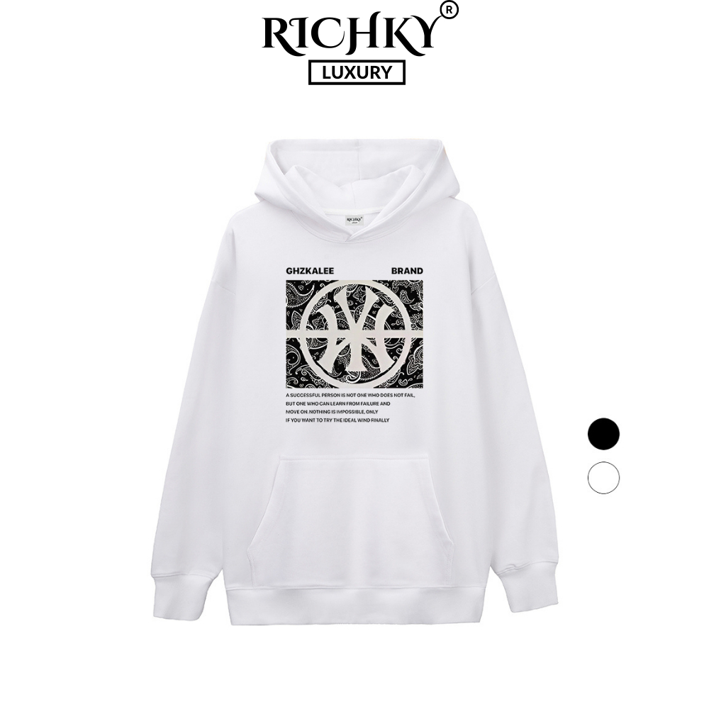 Áo Hoodie Richky Luxury Premium Nỉ Họa Tiết Tribal Symbol