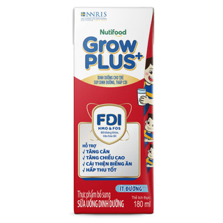 [Combo 3 lốc] Sữa pha sẵn GrowPlus đỏ Nutifood 180ml