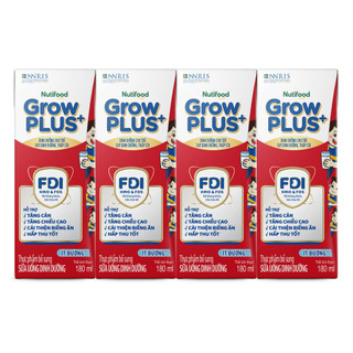 [Combo 3 lốc] Sữa pha sẵn GrowPlus đỏ Nutifood 180ml