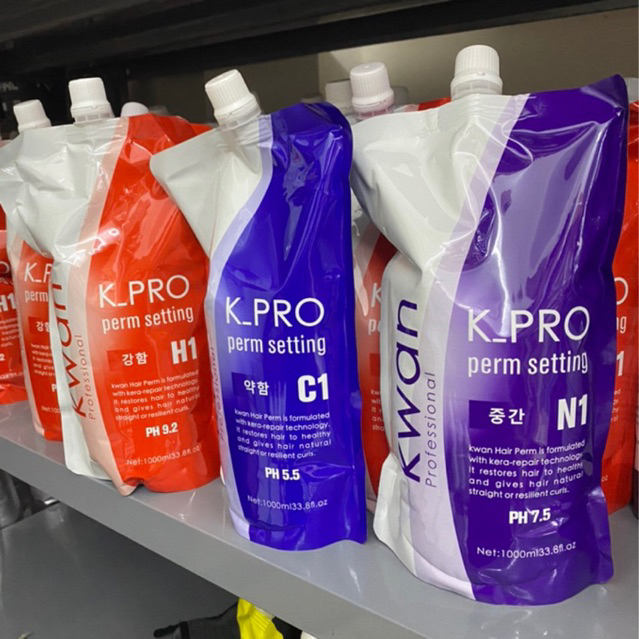 Kwan Kpro Thuốc Uốn/ Duỗi Kwan Hàn Quốc 1000ml Mùi Thơm Dâu Tây An Toàn Hiệu Quả Cho Mái Tóc Xuất Xứ