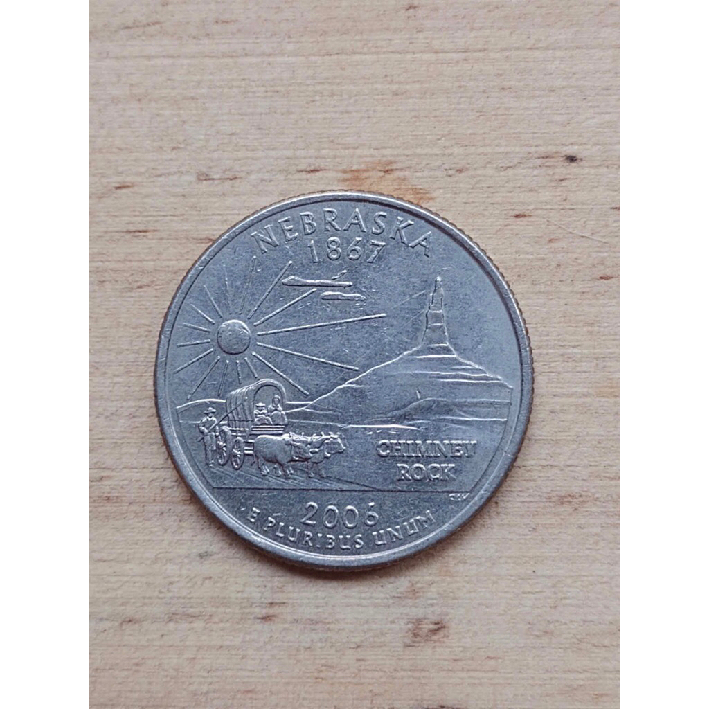 Sưu tầm 1 xu 1/4 “Washington Quarter” Nebraska 2006