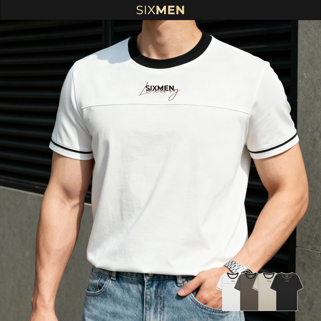 [NEW] Áo Thun Nam Luxury Pilot SIXMEN Vải Cotton Cao Cấp, Co Giãn 4 Chiều, Form Fit Thoáng Mát
