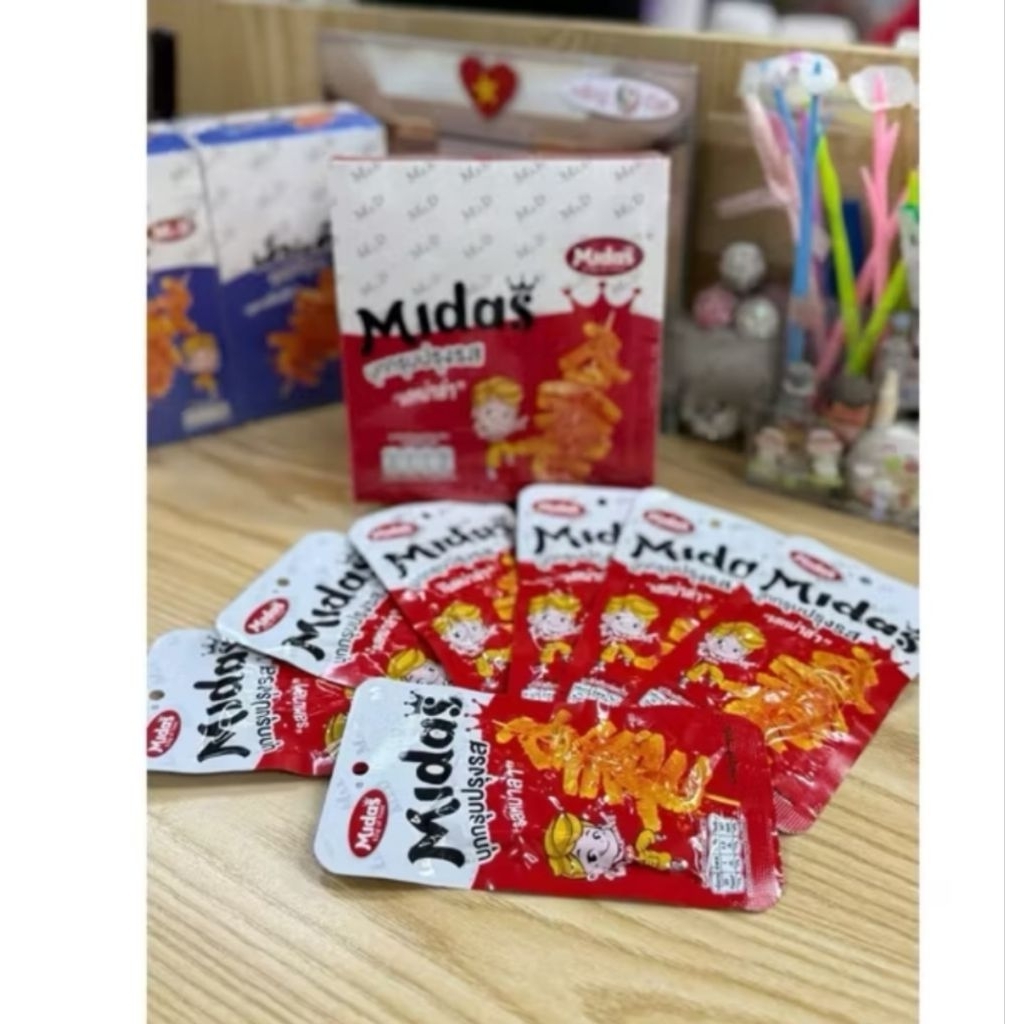 (tặng 2 gói snack) combo 20 gói M&D KONJAC VỊ CAY MIDASS. hàng nhập khẩu Thái Lan