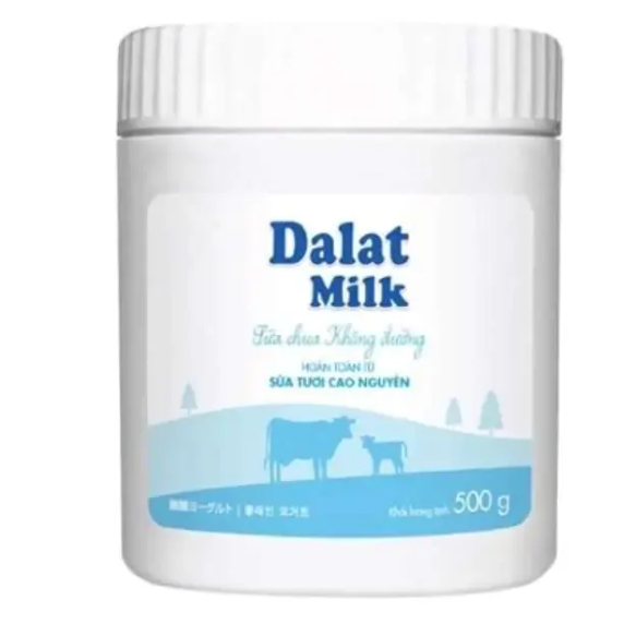 Sữa chua không đường Dalat Milk, 500g