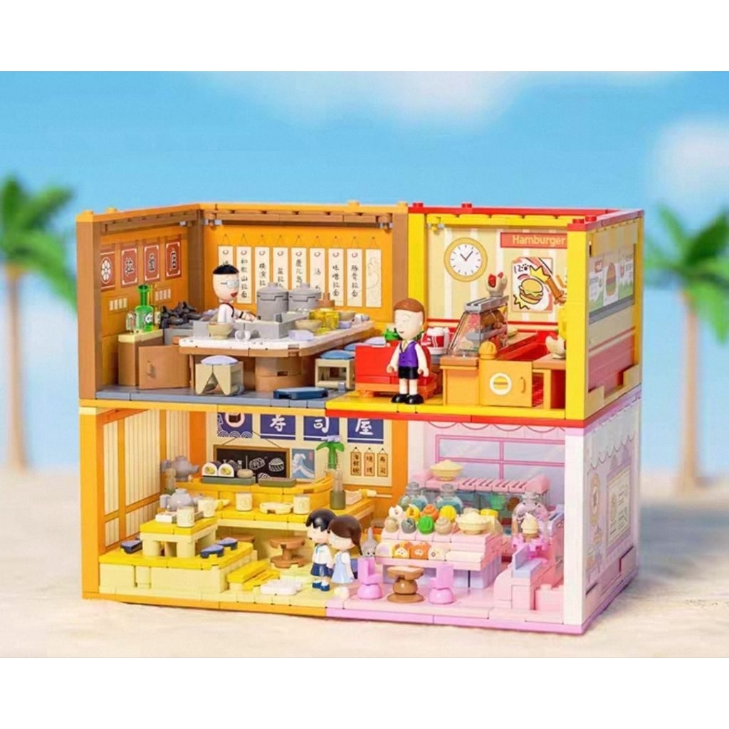 Mô hình đồ chơi lắp ráp nhân vật hoạt hình Maruko - Cửa hàng bán đồ ăn