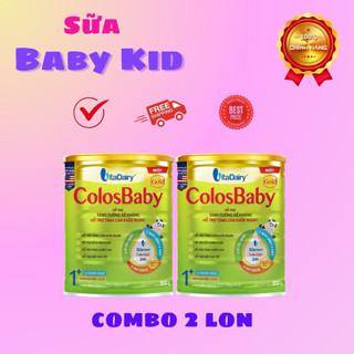   Mẫu Mới-VỊ THANH NHẠT COMBO 2lon ColosBaby Gold 1+ 1-2 tuôi lon 800gr  Date mới  