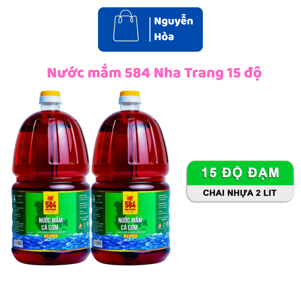 Nước Mắm 584 Nha Trang Chính Gốc 15 Độ Đạm Can 2 Lít Cá Cơm Đậm Đà Tiết Kiệm Nấu Ăn Quán Ăn