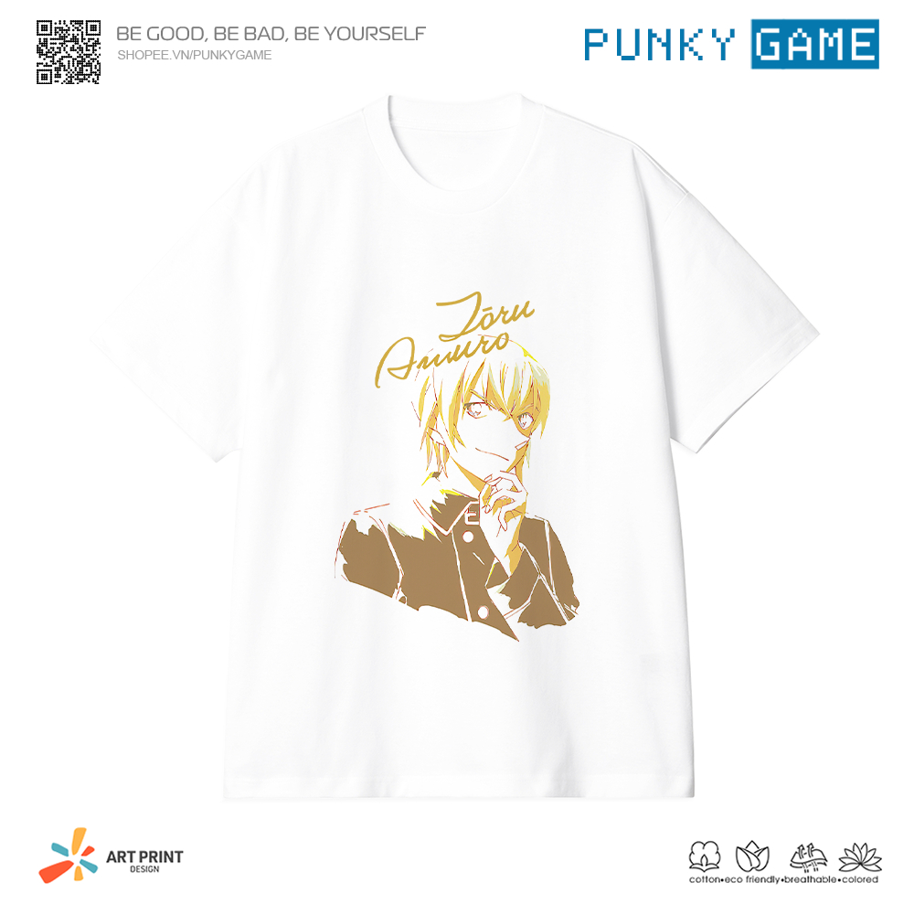 Áo thun Unisex Detective Conan Toru Amuro Color Art Cotton 100% ngắn tay