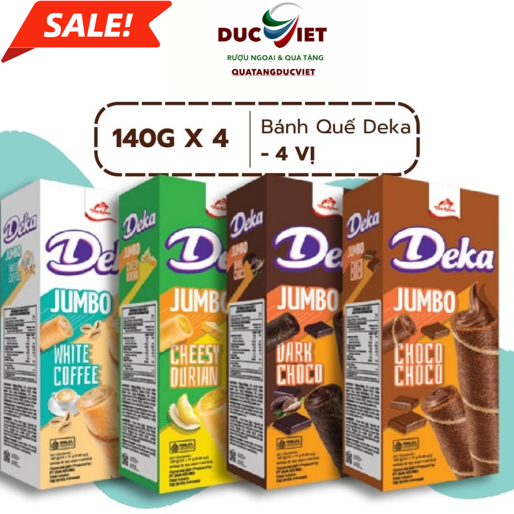 Bánh que Bánh quế Deka Premium Rolled Wafer 140g ( 10 thanh x 14g)