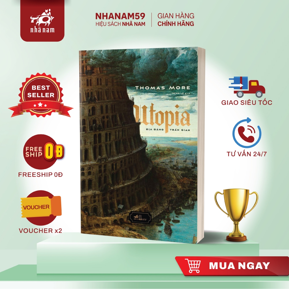 Sách - Utopia: Địa đàng trần gian (Thomas More) (Nhã Nam)