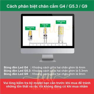 (Combo 5-10cái) Bóng đèn LED nhỏ chân ghim G4/G9 ánh sáng 3 màu độ sáng cao 3W–7W cho đèn pha lê điện áp thấp 12V, 220V