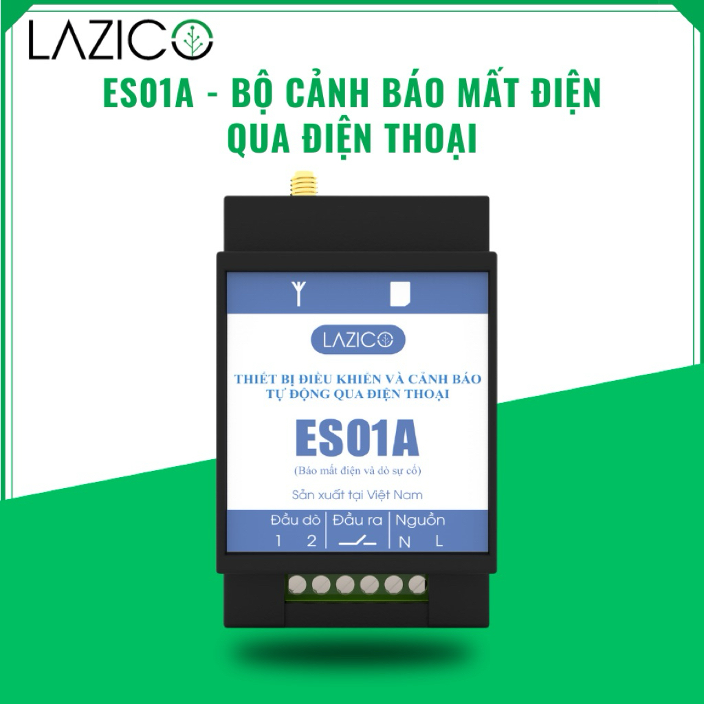 Thiết Bị Cảnh Báo Mất Điện & Điều Khiển Từ Xa Qua SIM Điện Thoại LAZICO ES01A (Bản 4G), Phản Hồi Qua