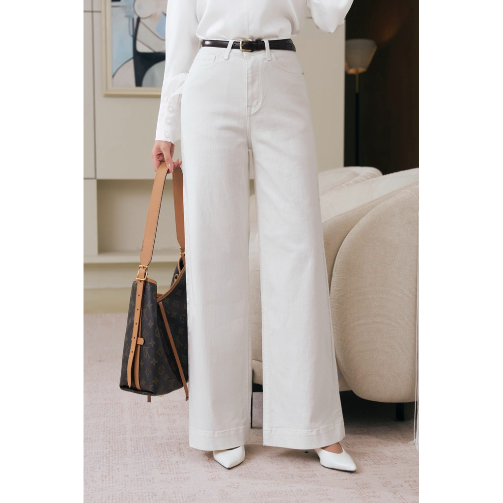 Quần jeans xuông dáng dài thanh lịch thời thượng ARÉNE AQ034 | BigBuy360 - bigbuy360.vn