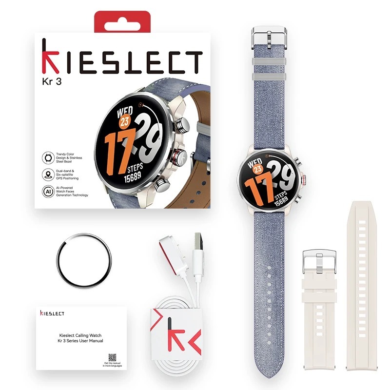 Đồng hồ thông minh Kieslect Kr 3 I Nghe gọi bluetooth I Màn AMOLED HD 1.5" I Pin 500mAh  I Hàng Chính Hãng | BigBuy360 - bigbuy360.vn