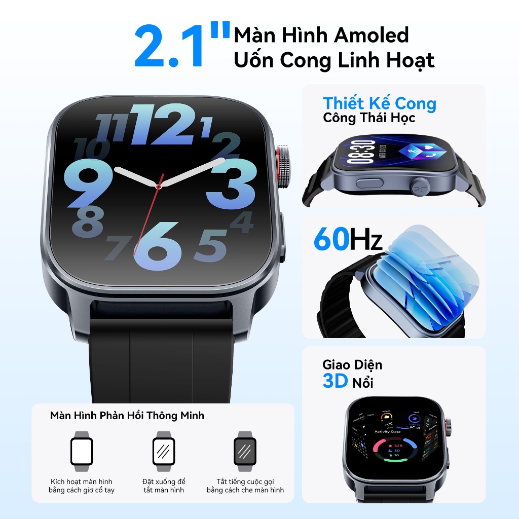 Đồng hồ thông minh Kieslect Ks 3 I màn AMOLED I Nghe gọi trực tiếp I Chống nước 5 ATM I Định vị GPS - Hàng chính hãng | BigBuy360 - bigbuy360.vn