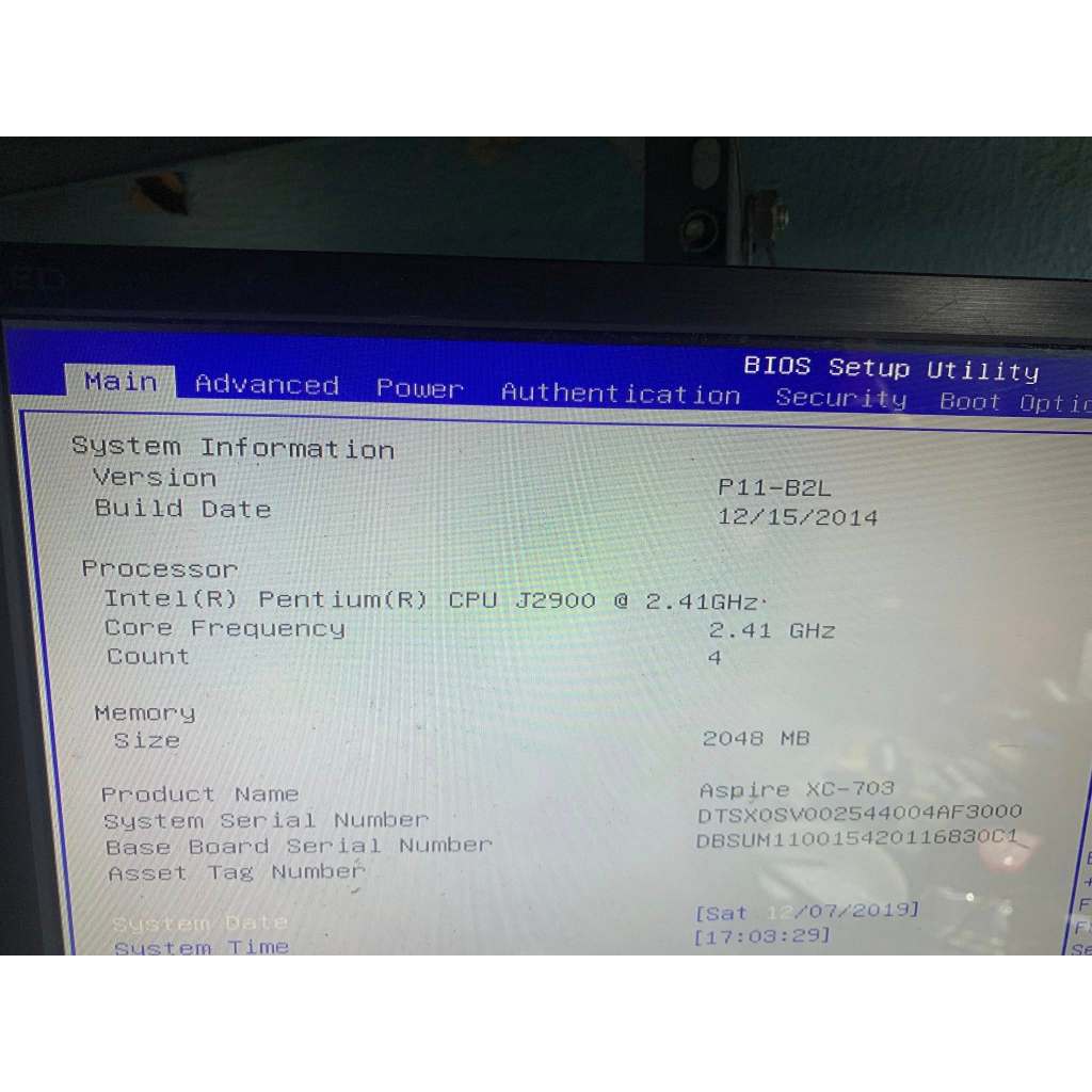 Main ITX Acer X703 CPU J2900 4x 2.66 ghz hàng tháo máy