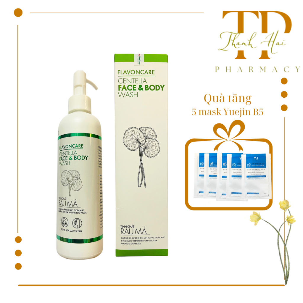 Sữa Rửa Mặt Rau Má & Tắm Toàn Thân Flavoncare Centella Face and Body Wash 240ML