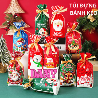  DANY   TÚI NƠ   10 50 COMBO TÚI ĐỰNG QUÀ NOEL KÈM NƠ RÚT TÚI ĐỰNG BÁNH KẸO QUÀ TẶNG NOEL SINH NHẬT SIÊU DỄ THƯƠNG 