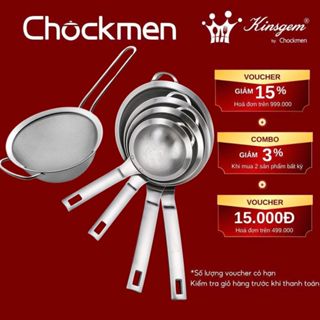  Rây Lọc KINSGEM By CHOCKMEN Inox 304 Nguyên Khối Rây Lọc Cháo Lọc Cua Rây Lọc Lưới Lọc Sữa Hạt Muôi Vớt Lọc Ăn Lẩu 