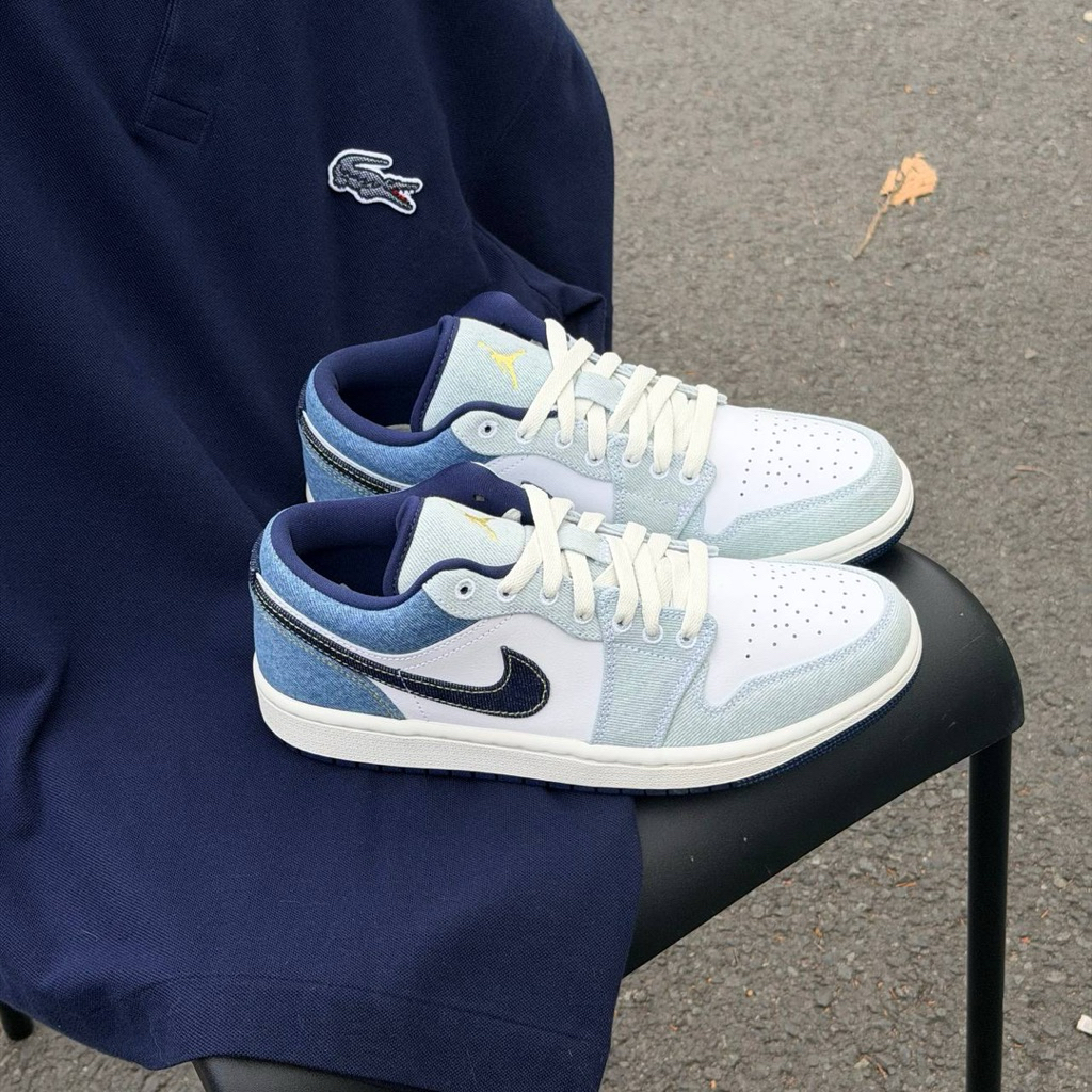Giày Sneaker Nam Nữ JD1 Low Denim Phối Xanh Siêu Hot 2025