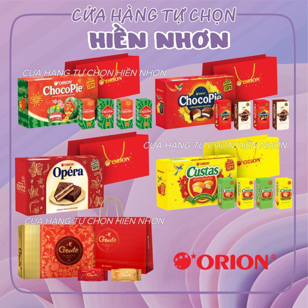 [Tết 2026] Bánh hộp quà Orion Chocopie / Custas/ Goute...