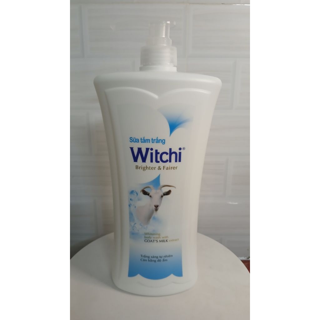 Witchi Sữa Tắm Trắng Da Witchi Brighter & Fairer Với Chiết Xuất Sữa Dê Giúp Da Sáng Mịn 1.2L