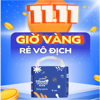   1Bịch Tã bỉm Youli xanh siêu rẻ mềm mỏng thấm hút tốt đủ size từ M Dán-5XL quần cho bé 