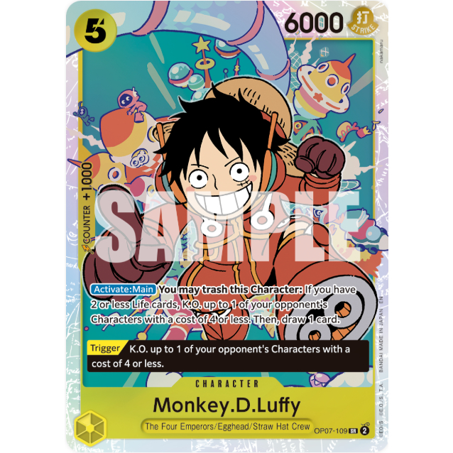 [Thẻ bài OnePiece] OP07-109 | SR | CHARACTER Monkey.D.Luffy