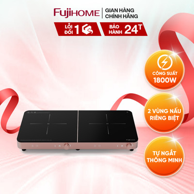 Bếp Từ Đôi Fujihome IC2602P - Tổng công suất thực 3400W - Khóa trẻ em - Gia nhiệt liên tục
