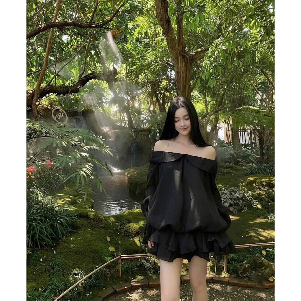 Gợi ý các mẫu váy trễ vai babydoll bigsize cá tính