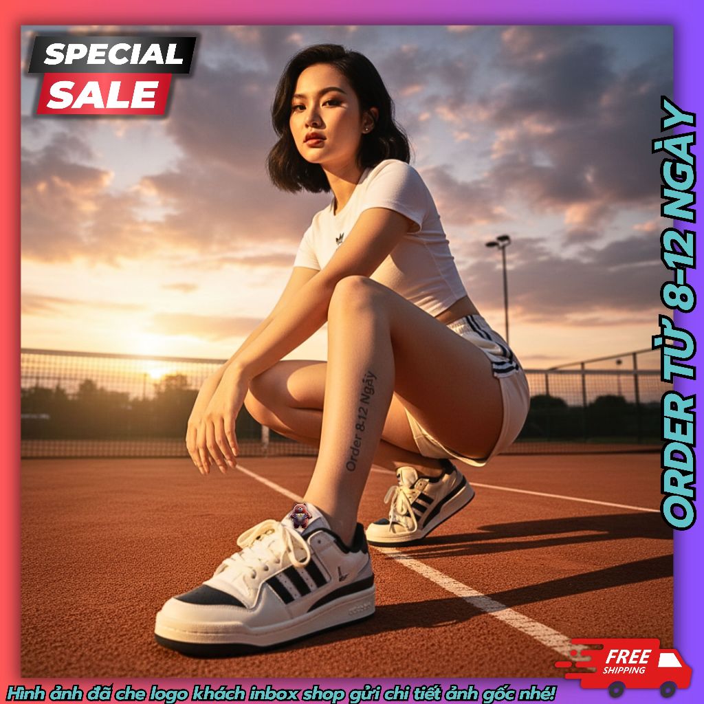 Nhận Order Giày Sneaker Best Quality Độ Hoàn Thiện 98%✮𝐅O𝐑U𝐌✮Low CL ‘Wonder White Black’ IG3901