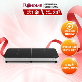 Bếp Từ Đôi Fujihome IC2602S -Tổng công suất 3400W - Khóa trẻ em-Cấp nhiệt liên tục ở công suất thấp