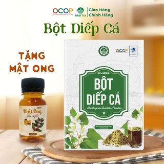 Bột Rau Diếp Cá First Tea Nguyên Chất Sấy Lạnh  hỗ trợ người bị táo bón, trĩ lâu năm, giải độc mát gan giảm nóng trong