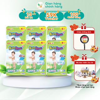  Bỉm quần BABY LOVE thấm hút 12 tiếng  COMBO 6 TẶNG CHẢO  MŨ BẢO HIỂM  ngăn ngừa hăm size M - L - XL - XXL - 3XL 