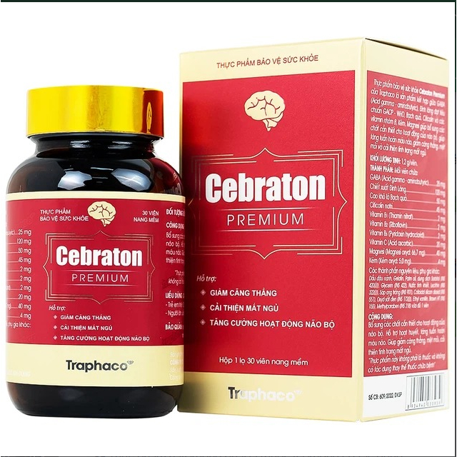 Cebraton Premium Traphaco  - Giúp giảm căng thẳng, mệt mỏi, cải thiện giấc ngủ