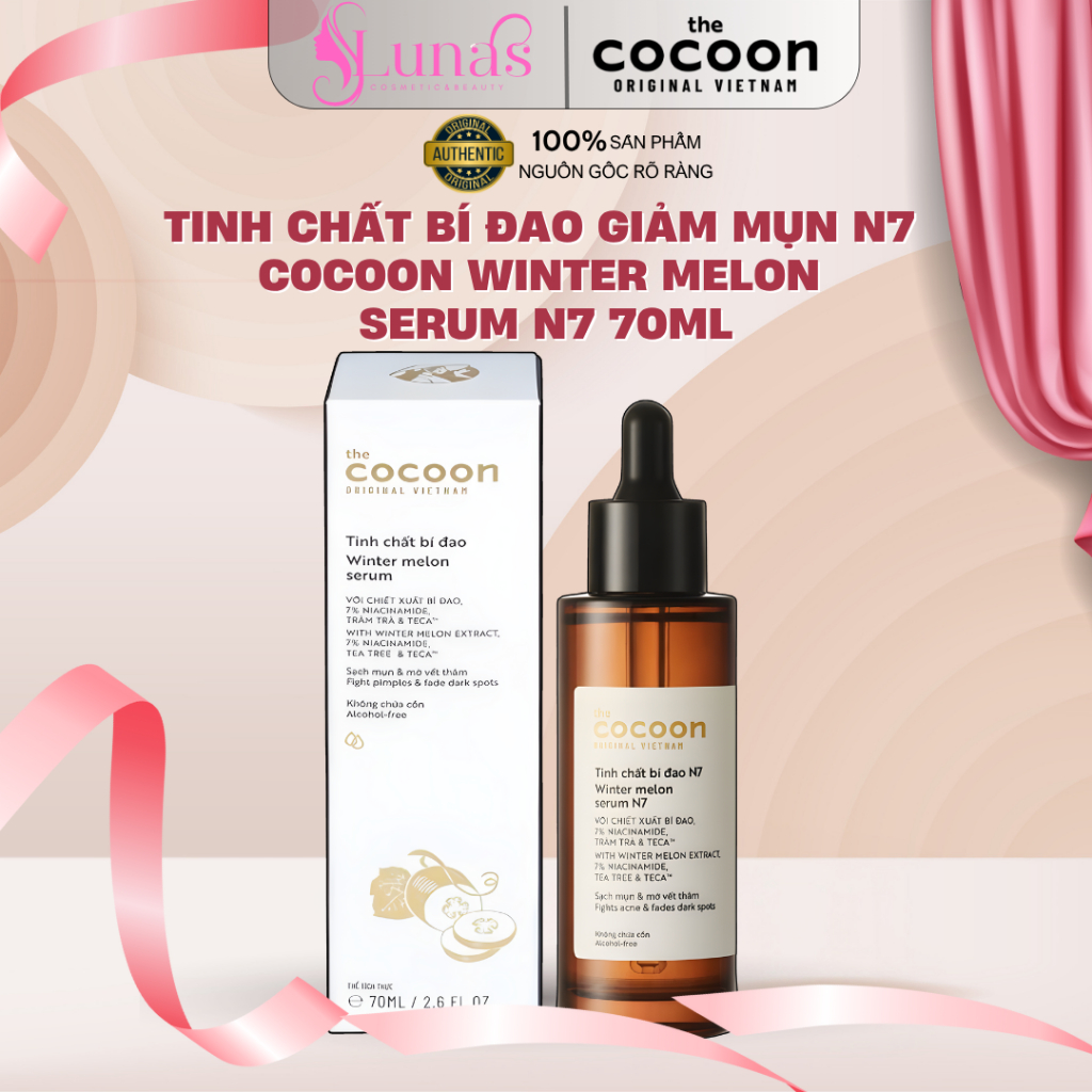 Tinh Chất Bí Đao Giảm Mụn N7 Cocoon Winter Melon Serum N7 70ml