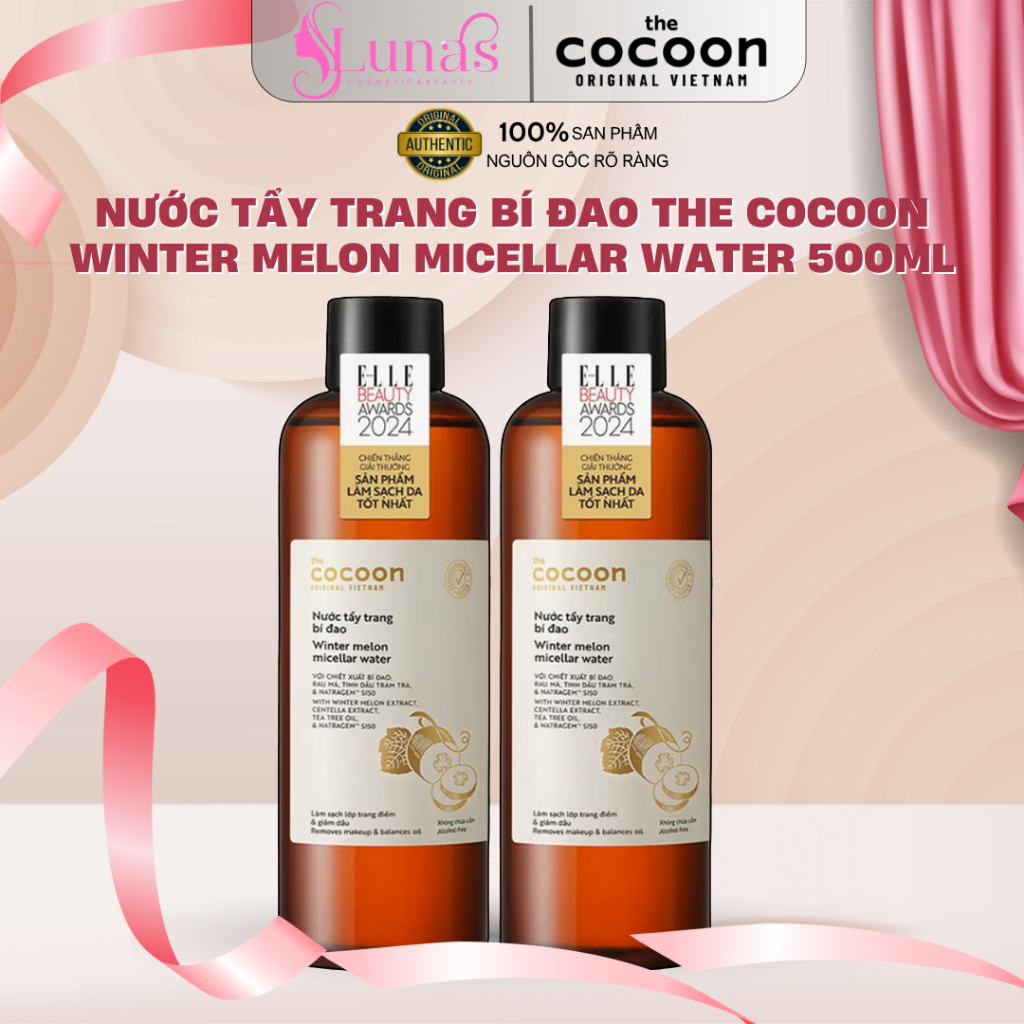 Nước Tẩy Trang Cocoon Sen Hậu Giang Lotus Soothing Micellar Water 500ml